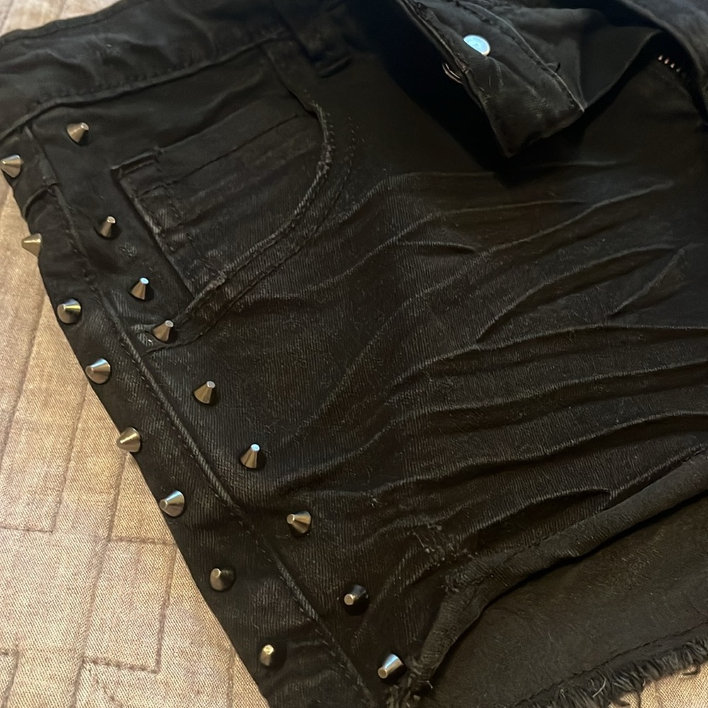 2/$12 Black Jean Shorts - Picture 6 of 7
